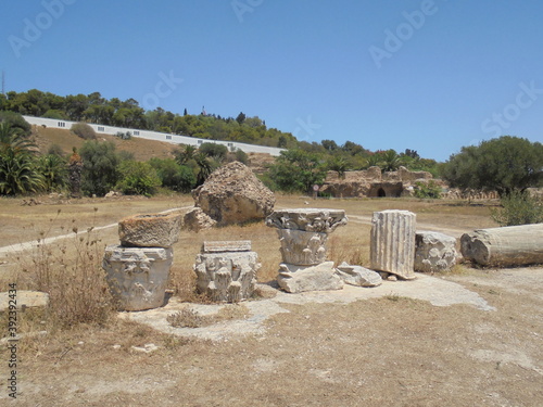 ruins of ancient city carfagen ciprus summer