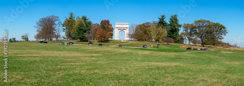 A Panoramic Shot of the National Memorial Arch at Valley Forge