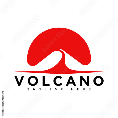 simple volcano logo design inspirations