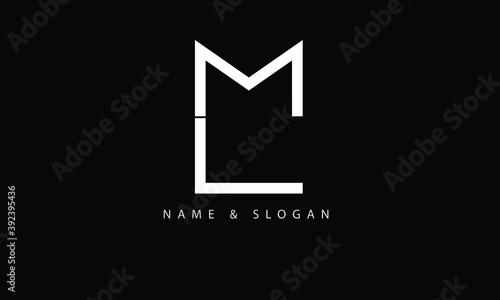 ML, LM, M, L abstract letters logo monogram