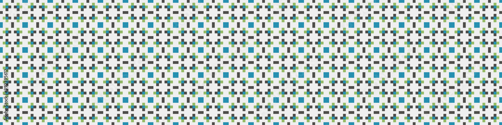 Fototapeta premium Abstract Cross Pattern Dots Logo generative computational art illustration