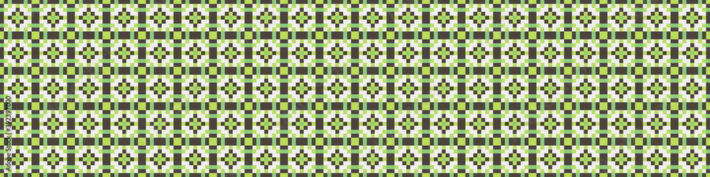 Fototapeta premium Abstract Cross Pattern Dots Logo generative computational art illustration