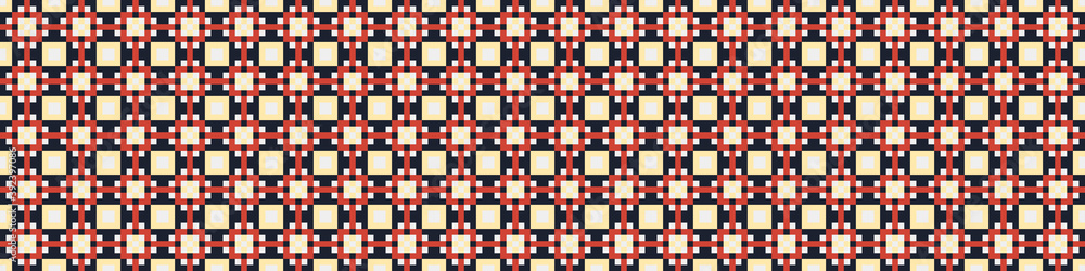 Fototapeta premium Abstract Cross Pattern Dots Logo generative computational art illustration