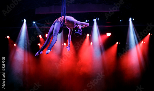 Aerialist perform live in the show. photo