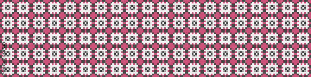 Fototapeta premium Abstract Cross Pattern Dots Logo generative computational art illustration