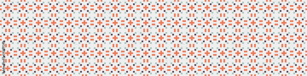 Fototapeta premium Abstract Cross Pattern Dots Logo generative computational art illustration