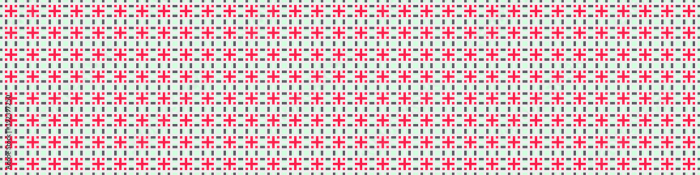 Fototapeta premium Abstract Cross Pattern Dots Logo generative computational art illustration