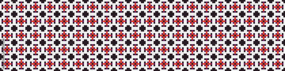 Fototapeta premium Abstract Cross Pattern Dots Logo generative computational art illustration