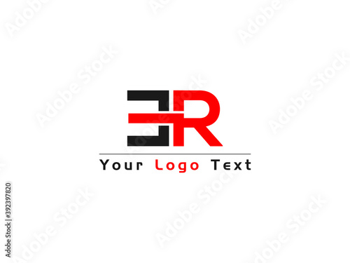 Re R E Letter Type Logo Image, Re Logo Letter Stock