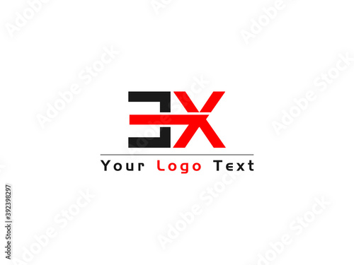 XE X&E E X Letter Type Logo Image, EX xe Logo Letter