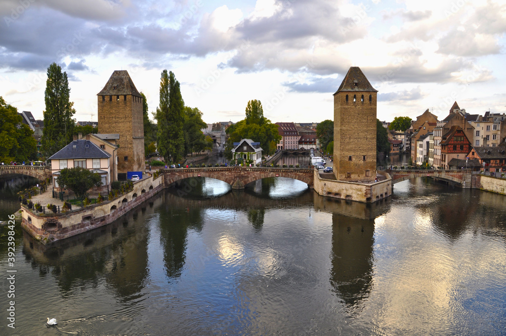 Ponts Couverts in Strasbourg, France.