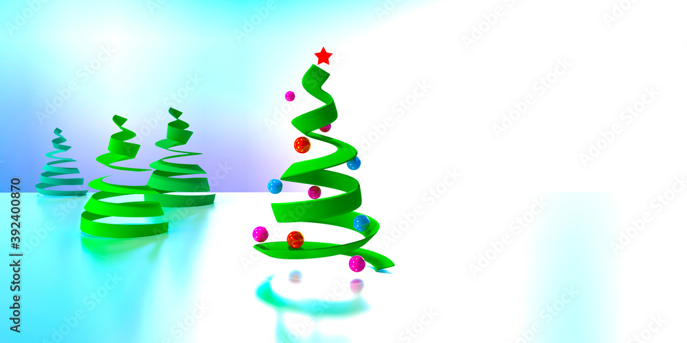 Decorative Christmas tree with toys on a light background. Decorative Christmas tree with toys on a light background.