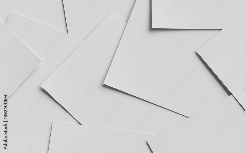White writing paper is scattered around. Place for your text. White writing paper is scattered around. Place for your text.