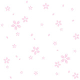 シンプルな桜の花びらのエンドレスパターン