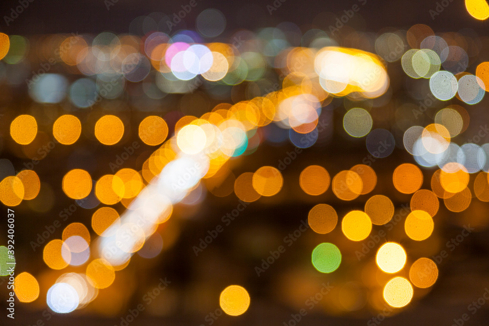 background of defocused lights of the night city background of defocused lights of the night city