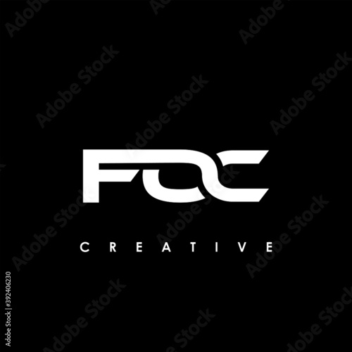 FOC Letter Initial Logo Design Template Vector Illustration photo