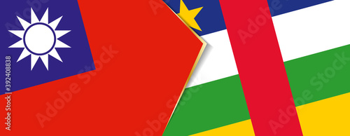 Taiwan and Central African Republic flags, two vector flags.