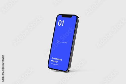 Realistic Smartphone Mockup | Fully Editable File, Replaceable Screen, Separated Shadow and Background | 6k Resolution | Help File