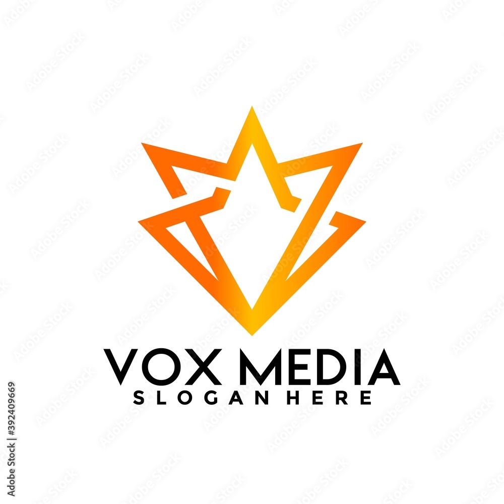 Letter V Vox Media logo Design vector illustration Letter V Vox Media logo Design vector illustration
