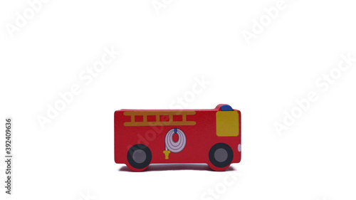 Firefighter car in isolated white background