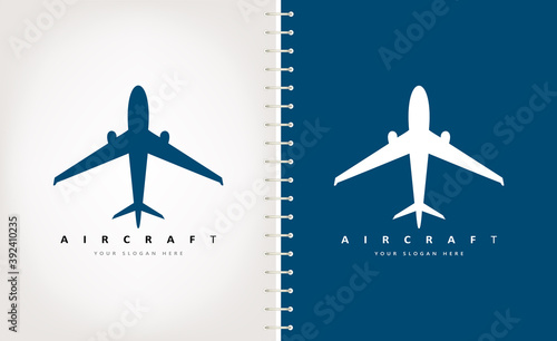 Aircraft logo vector. Transport design.
