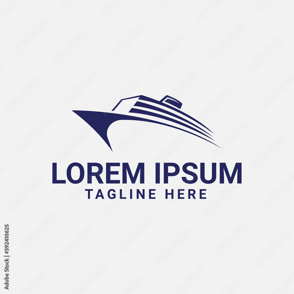 boat, cruise, or yacht vector logo design. fit for transportation or traveling on the sea logo. simple flat color style boat, cruise, or yacht vector logo design. fit for transportation or traveling on the sea logo. simple flat color style