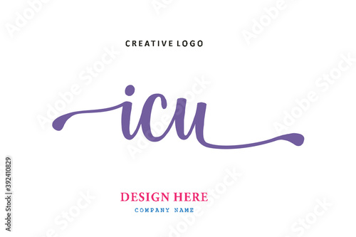 ICU lettering logo is simple, easy to understand and authoritative