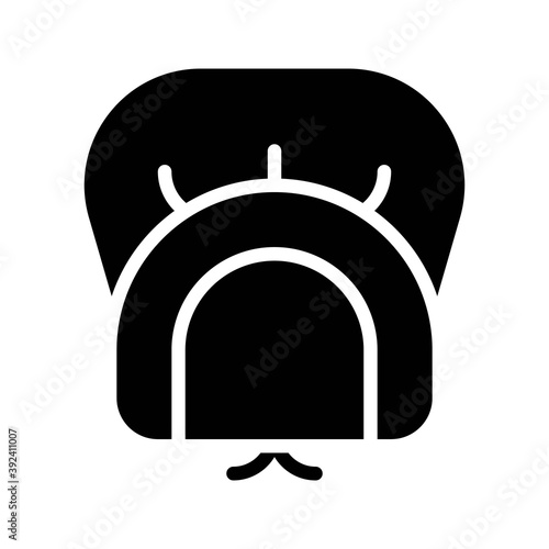 Pilgrim woman hat icon, Thanksgiving related vector