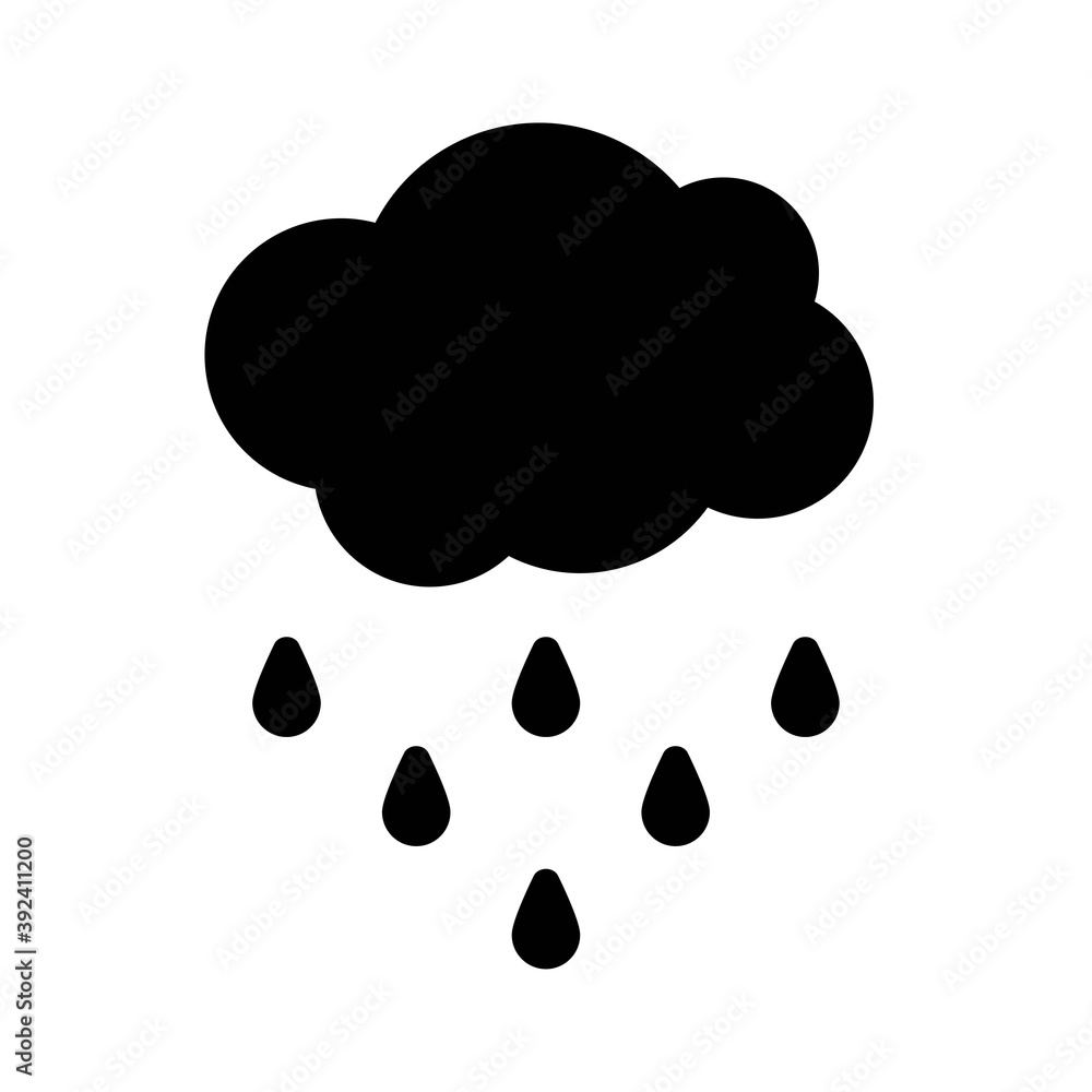 Rain cloud icon, Thanksgiving related vector Rain cloud icon, Thanksgiving related vector
