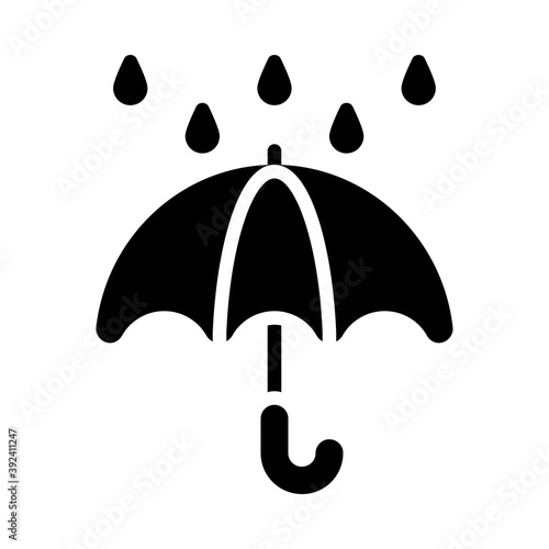 Umbrella with rain drops icon, Thanksgiving related vector