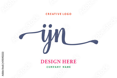 Fotografie IJN lettering logo is simple, easy to understand and authoritative