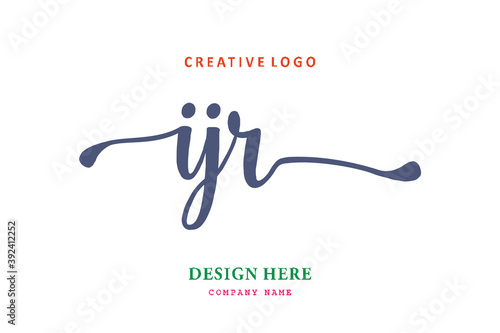 IJR lettering logo is simple, easy to understand and authoritative photo