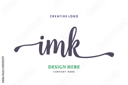 IMK lettering logo is simple  easy to understand and authoritative