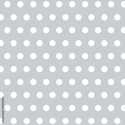 White dot pattern on gray background. Simple Pastel and modern style textile design