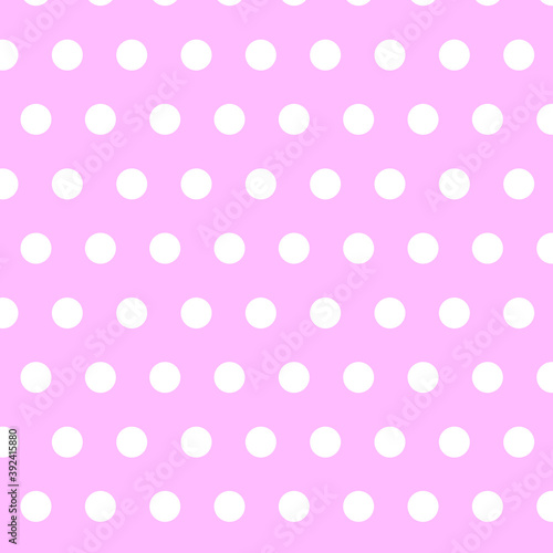 White dot pattern on Pink background. Simple Pastel and modern style textile design