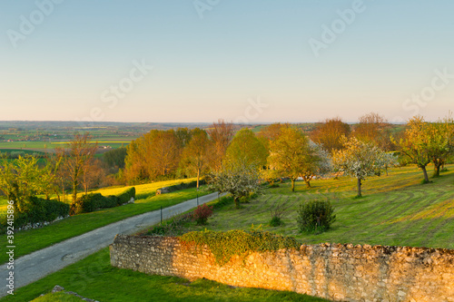 Fields, hamlets and farmland, Allier Auvergne France