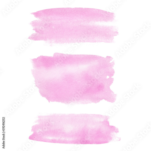 Obraz na płótnie Watercolor rose gold brush texture. Hand painted abstract pink paint stain. w salonie