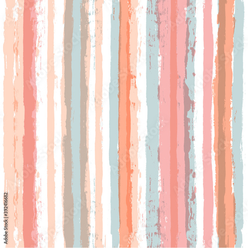 Pink striped pattern, watercolor girly stripe seamless background, pastel color brush strokes. vector grunge stripes, spring abstract paintbrush line backdrop