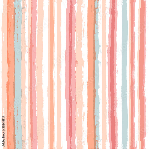 Pink striped pattern, watercolor girly stripe seamless background, pastel color brush strokes. vector grunge stripes, spring abstract paintbrush line backdrop