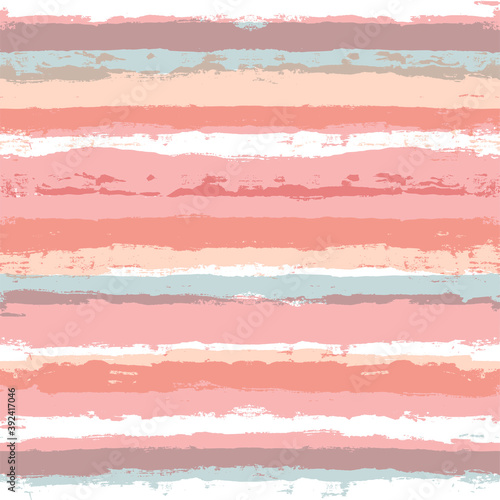 Pink striped pattern, watercolor girly stripe seamless background, pastel color brush strokes. vector grunge stripes, spring abstract paintbrush line backdrop