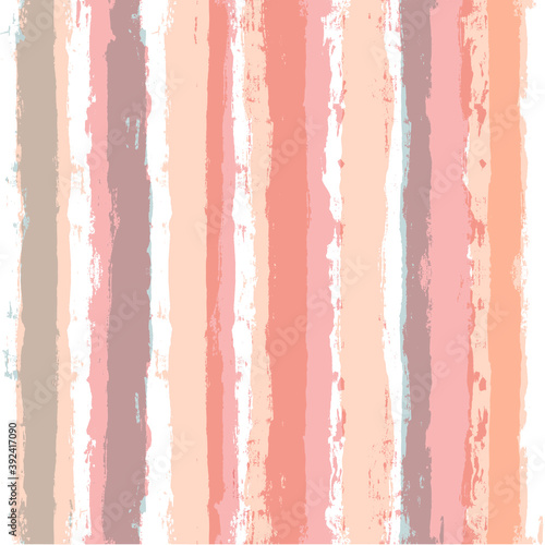 Pink striped pattern, watercolor girly stripe seamless background, pastel color brush strokes. vector grunge stripes, spring abstract paintbrush line backdrop