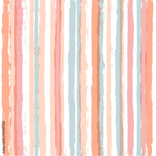 Pink striped pattern, watercolor girly stripe seamless background, pastel color brush strokes. vector grunge stripes, spring abstract paintbrush line backdrop