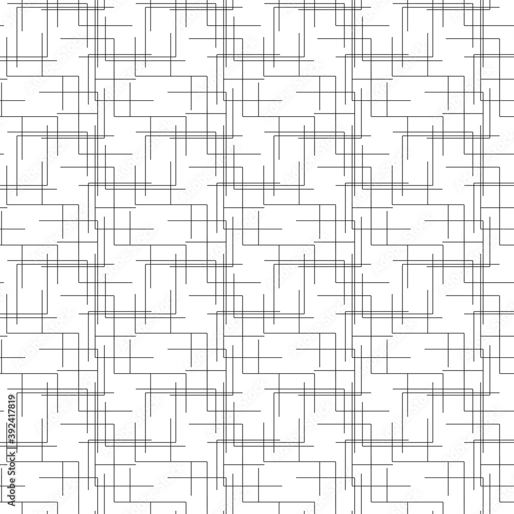 Vector monochrome geometric background. black and white pattern from geometric elements. Repeating parts of the pattern. Vector monochrome geometric background. black and white pattern from geometric elements. Repeating parts of the pattern.