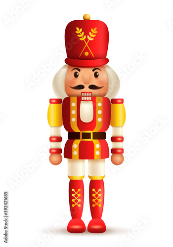 Christmas nutcracker doll. Christmas nutcracker doll. Antique traditional figurine doll.