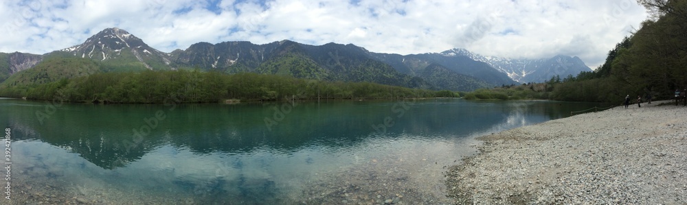 View of Taisho Pond in Kamikochi