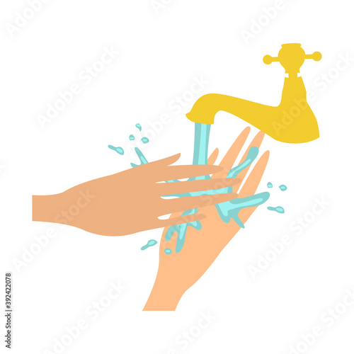 Girls body hygiene color icon