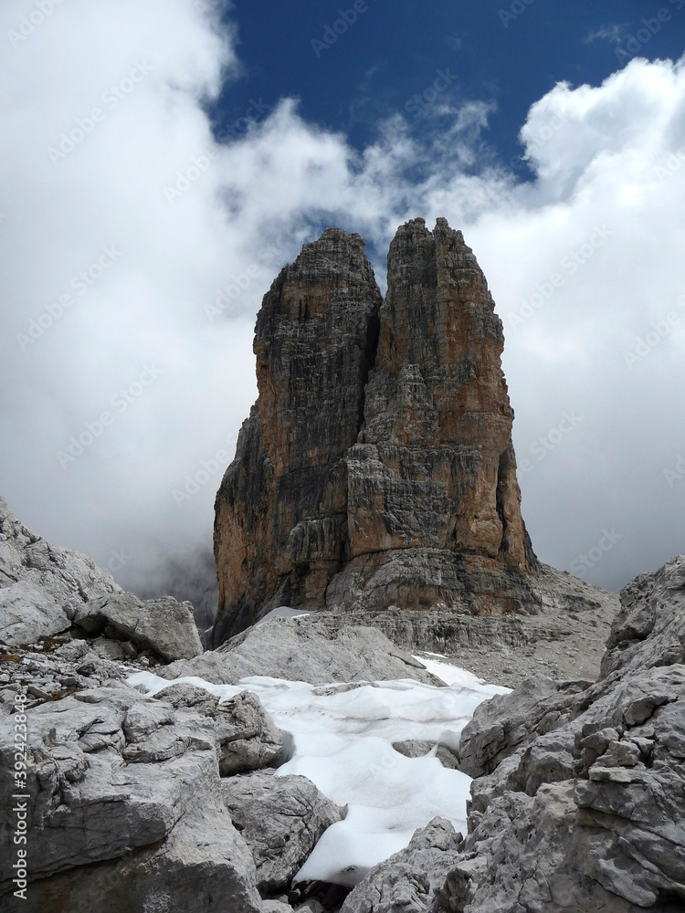 Fototapeta premium Bocchette mountain tour, Brenta, Dolomites, Italy