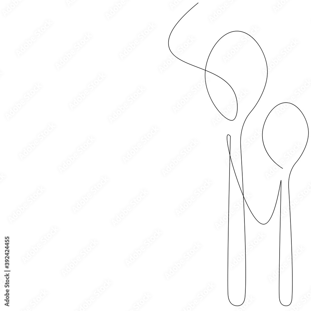 Restaurant background with spoons. Vector illustration