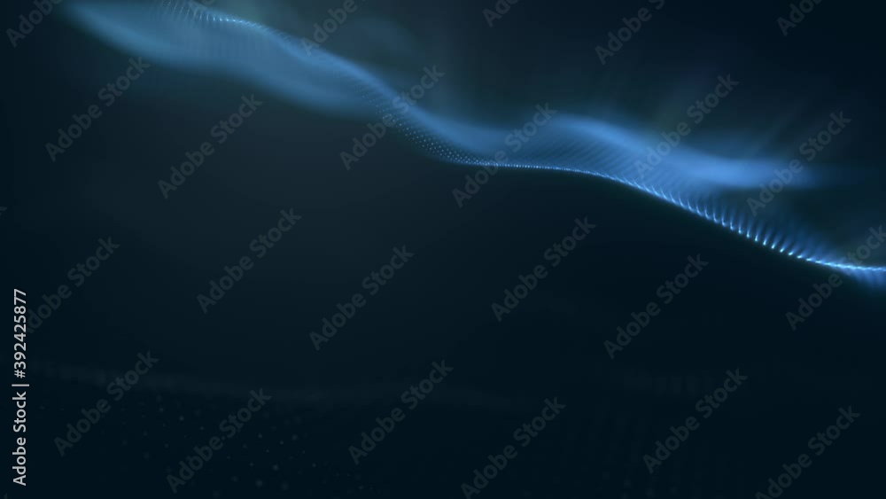 beautiful abstract wave technology background with blue light digital effect corporate concept