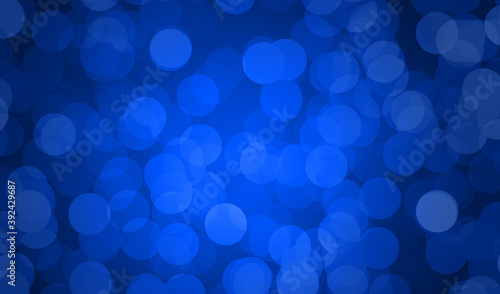 Konstfotografi Fondo azul con círculos de efecto bokeh.